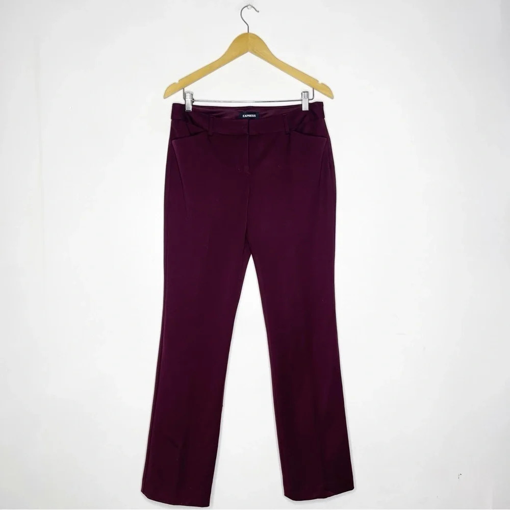 Express Women's Plum Straight-Leg Trousers